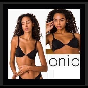 Onia Anna bikini top black NWT XS